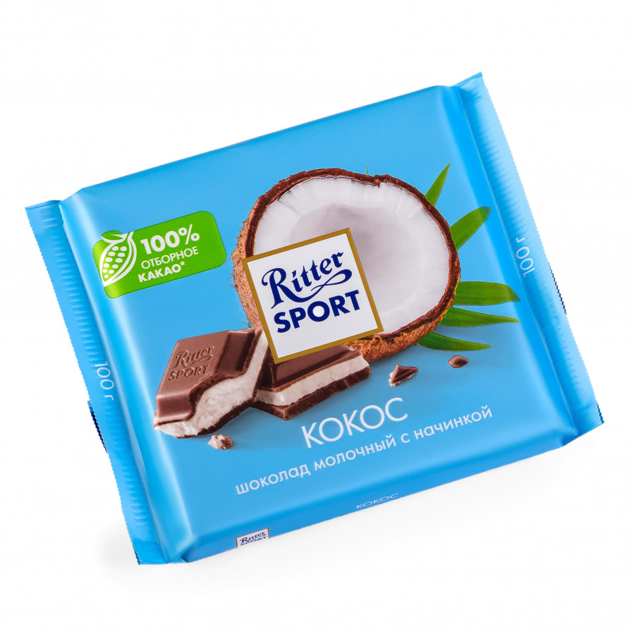 Шоколад "Ritter Sport" Кокос (Молочный) 100 гр.